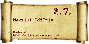 Martini Tíria névjegykártya